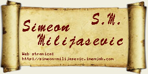 Simeon Milijašević vizit kartica
